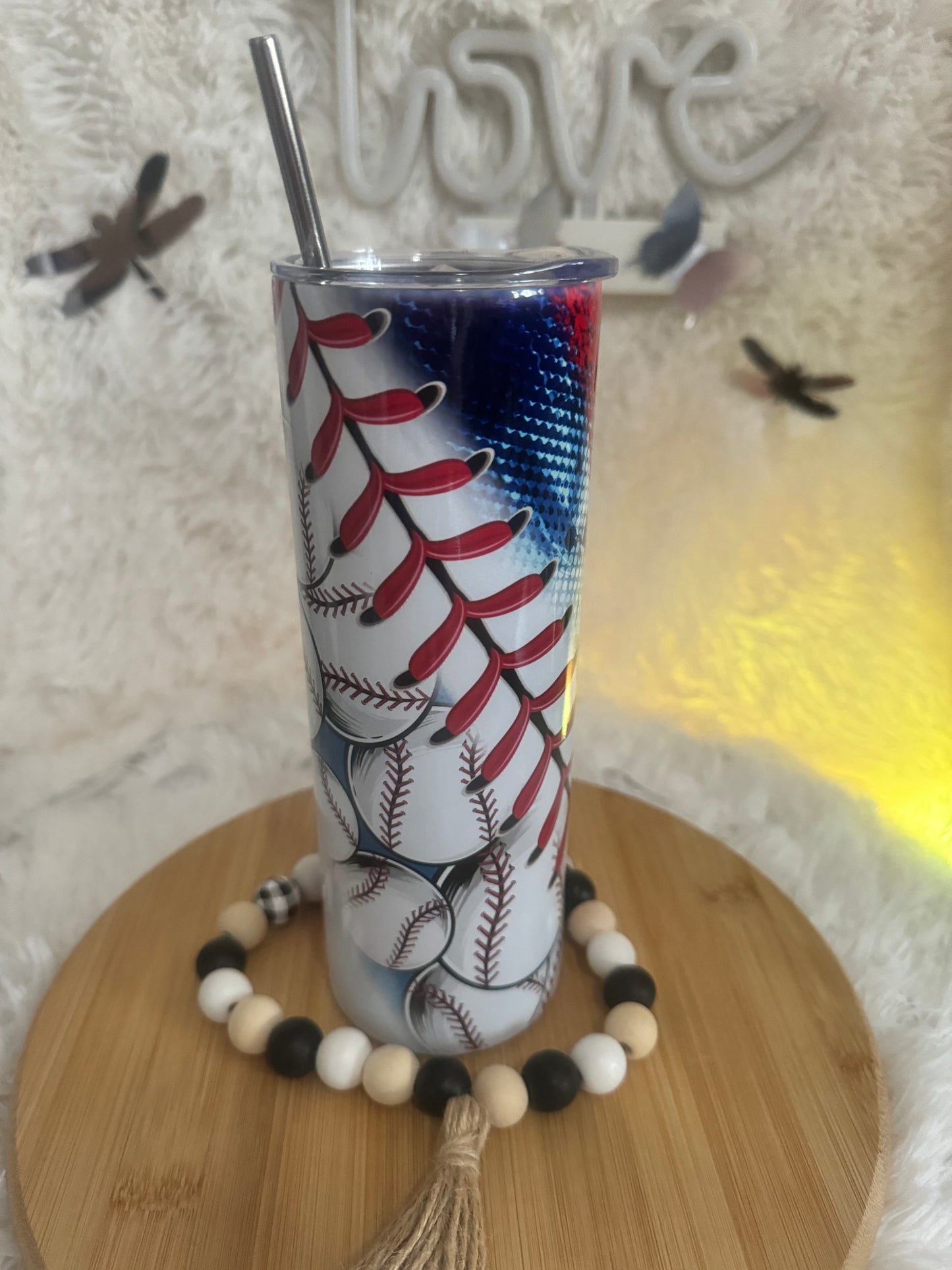 Stainless steal baseball tumbler 20 oz