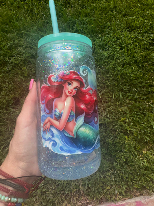 Ariel Little mermaid  Acrylic cup.