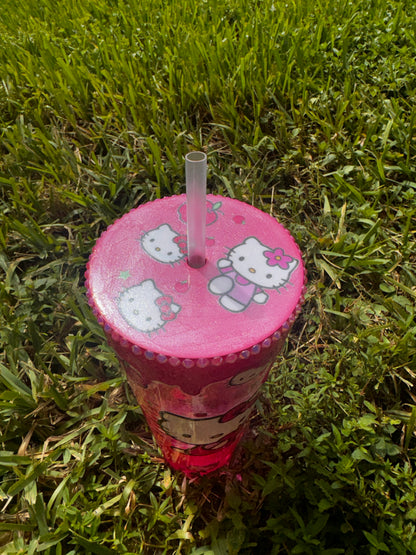 snowglobe tumbler goteo.Hello kitty