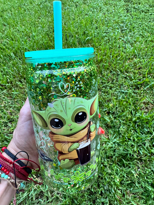 Snowglobe acrylic cup